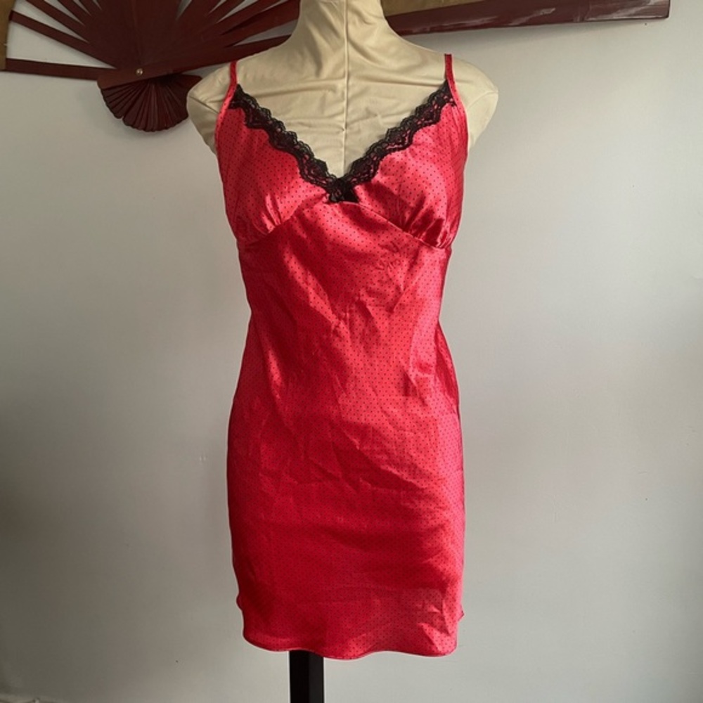Beautiful Pink Polka Dot Satin Slip Large